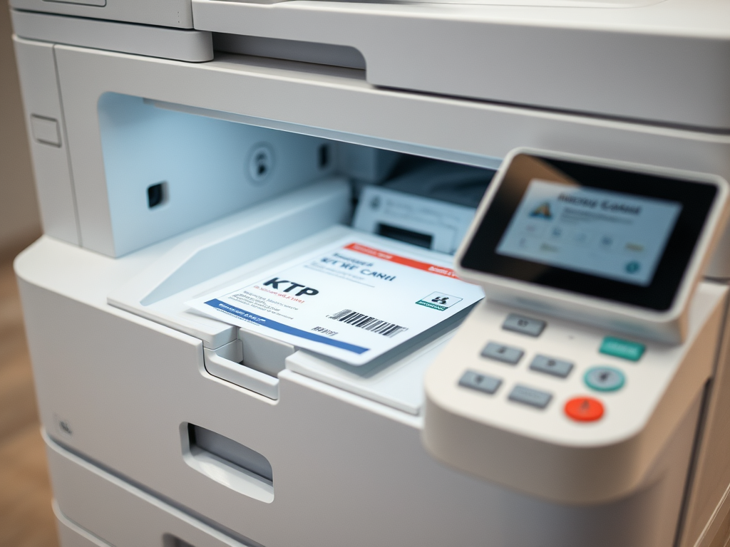 Cara setting fotocopy KTP bolak-balik sekaligus jadi banyak pada mesin fotocopy warna Ricoh MP C2003