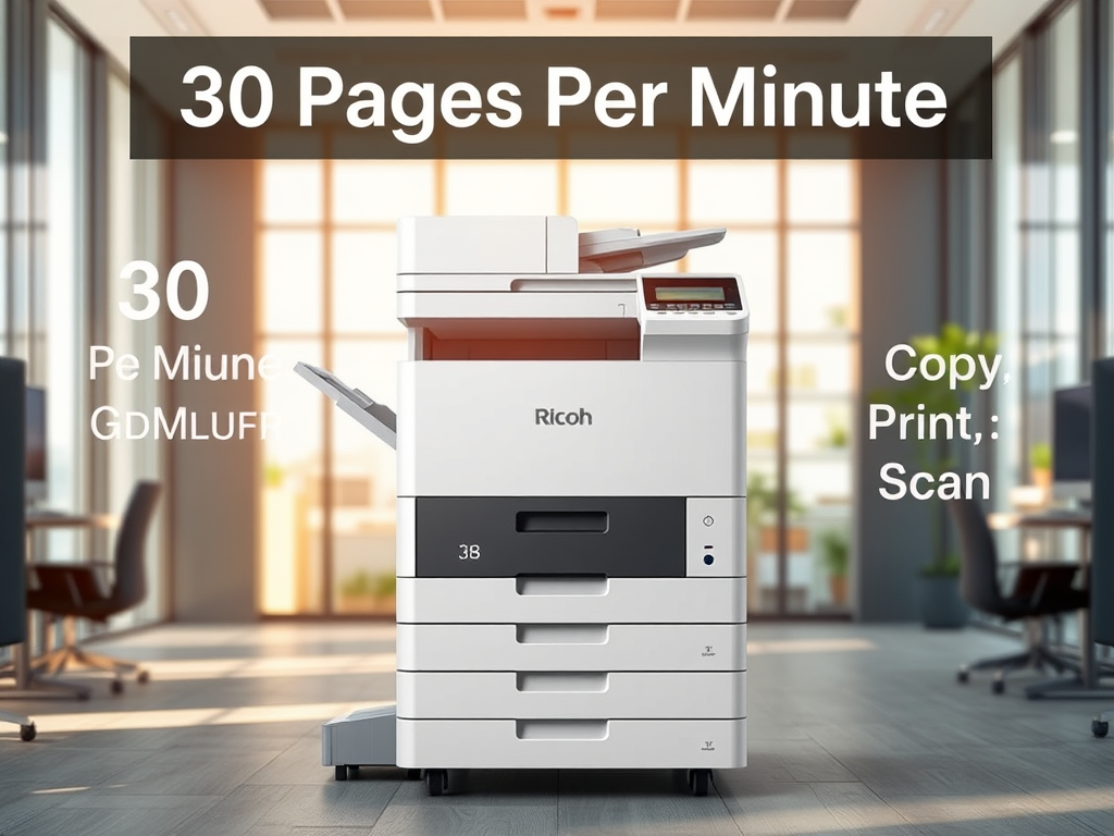 tes mesin fotocopy warna Ricoh IM C3000