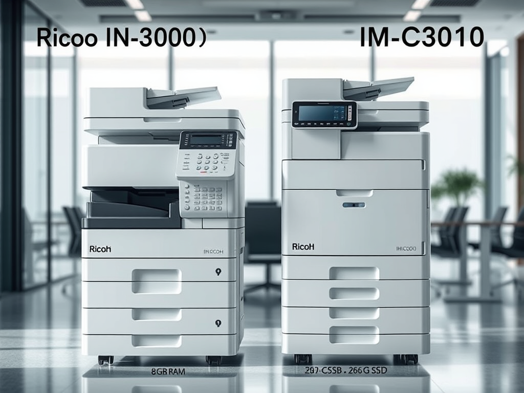 Apakah perbedaan antara mesin fotocopy Ricoh IM C3000 dengan IM C3010?