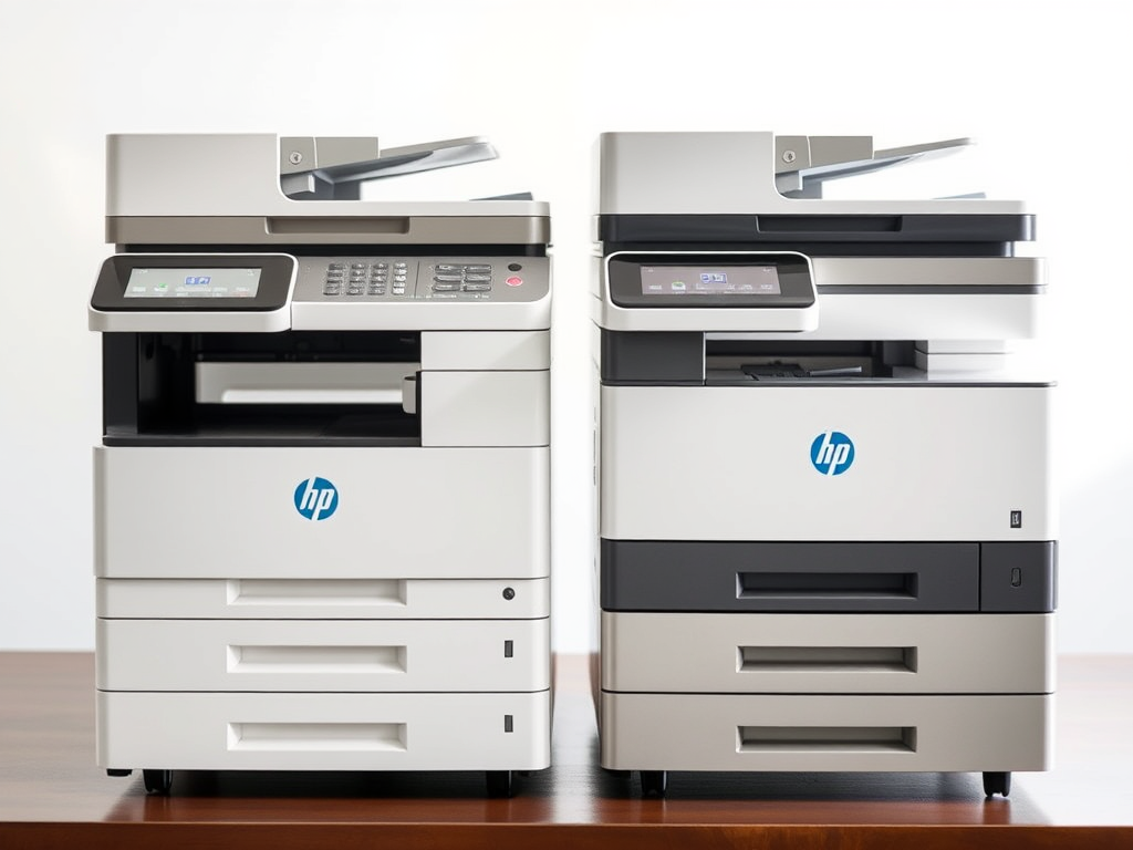 Perbedaan teknis antara mesin fotocopy Hewlett Packard E73130dn dengan E72630dn