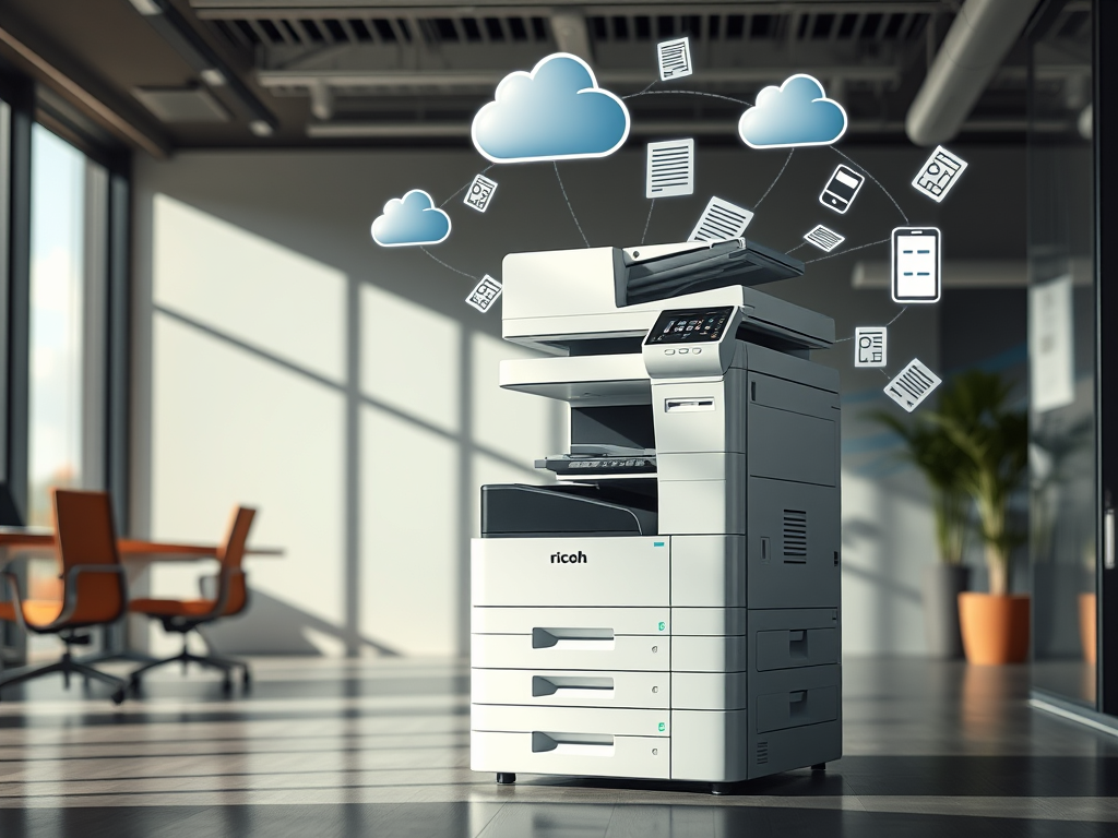 Apakah cloud solution pada mesin fotocopy Ricoh?