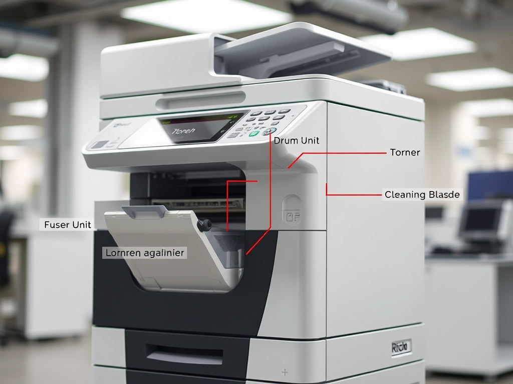 Cara perawatan dan consumable parts mesin fotocopy RICOH